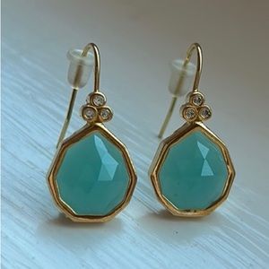 🎉HPx2! Gold and Teal Earrings